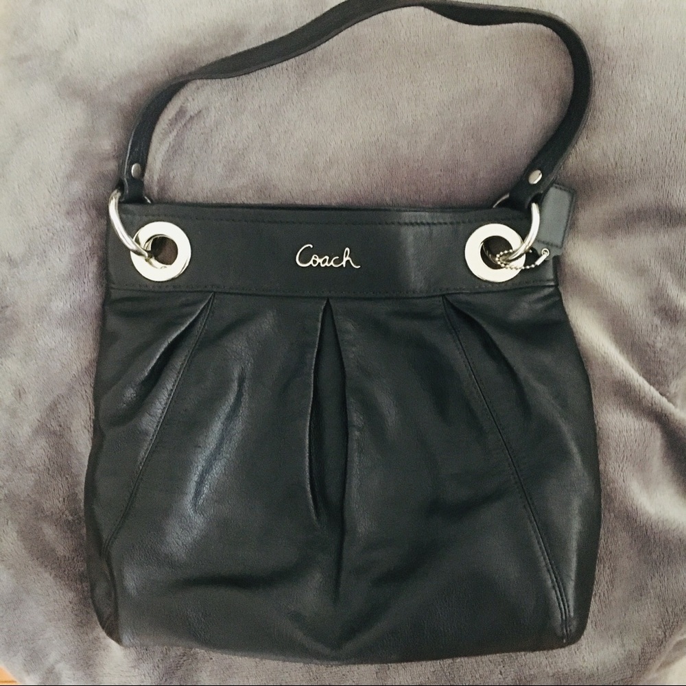 Black Leather COACH Purse.
